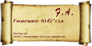 Feuermann Alícia névjegykártya